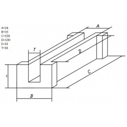 Вкладыш кабины для лифта SEC 150х32х24 Т-16