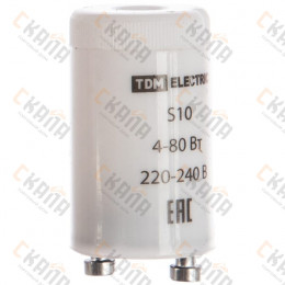 S10 4-80Вт 220-240В Стартер  алюм. контакты TDM