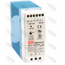 Блок питания MDR-60-24  24B,2.5A,60Вт